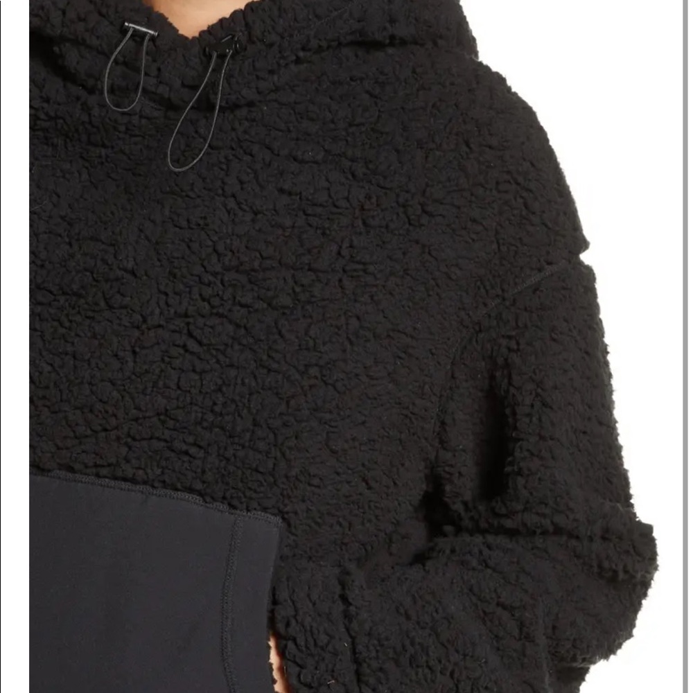 NWT! Zella Cassie black faux shearling hoodie - Picture 3 of 11